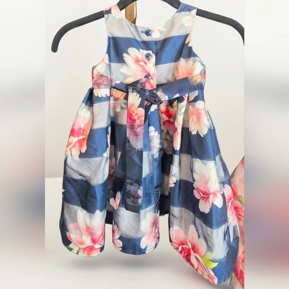 536. Bundle: 2 Jona Michelle & Little Me  Floral Special Occasion Dresses – 18M